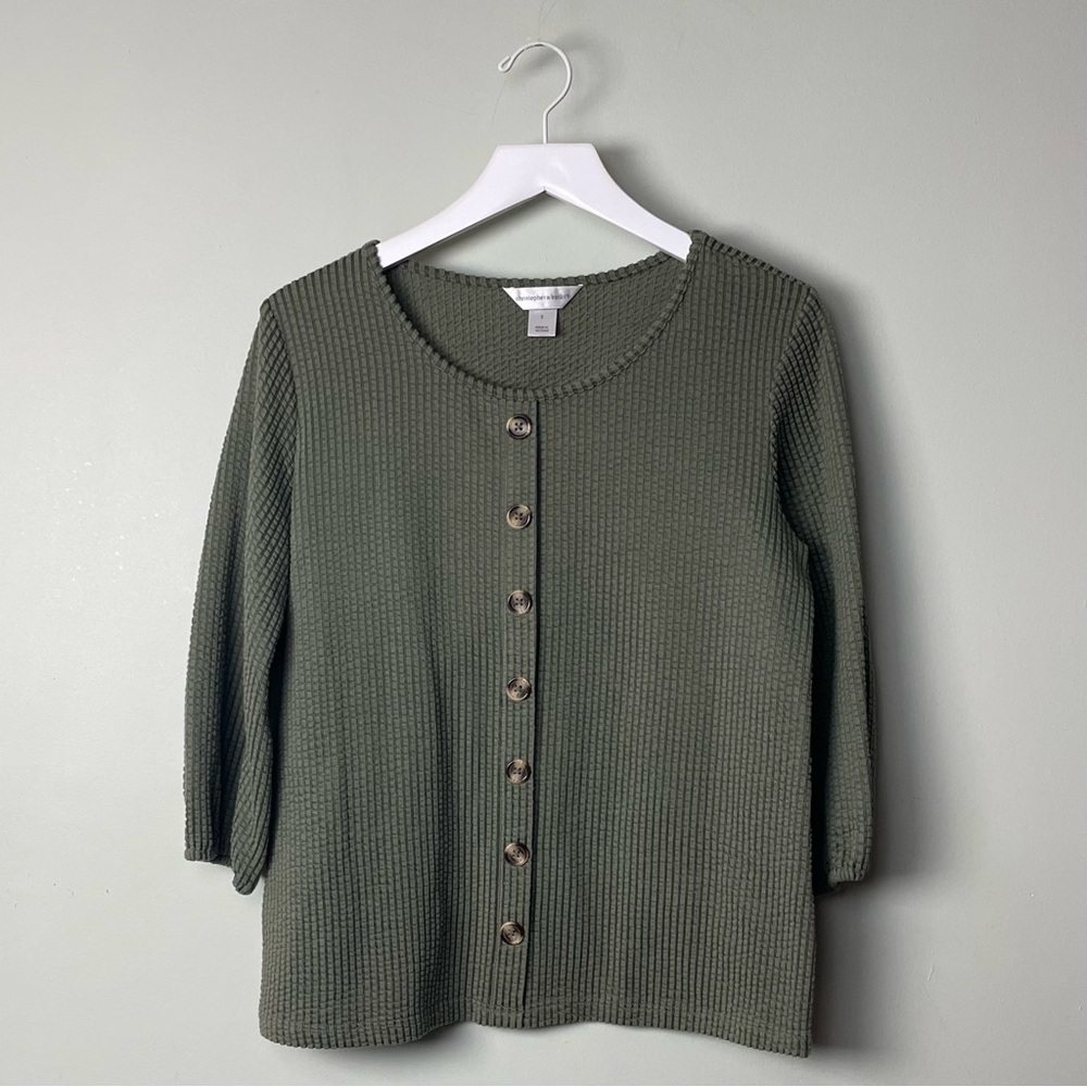 Christopher & Banks Green Blouse / Size S